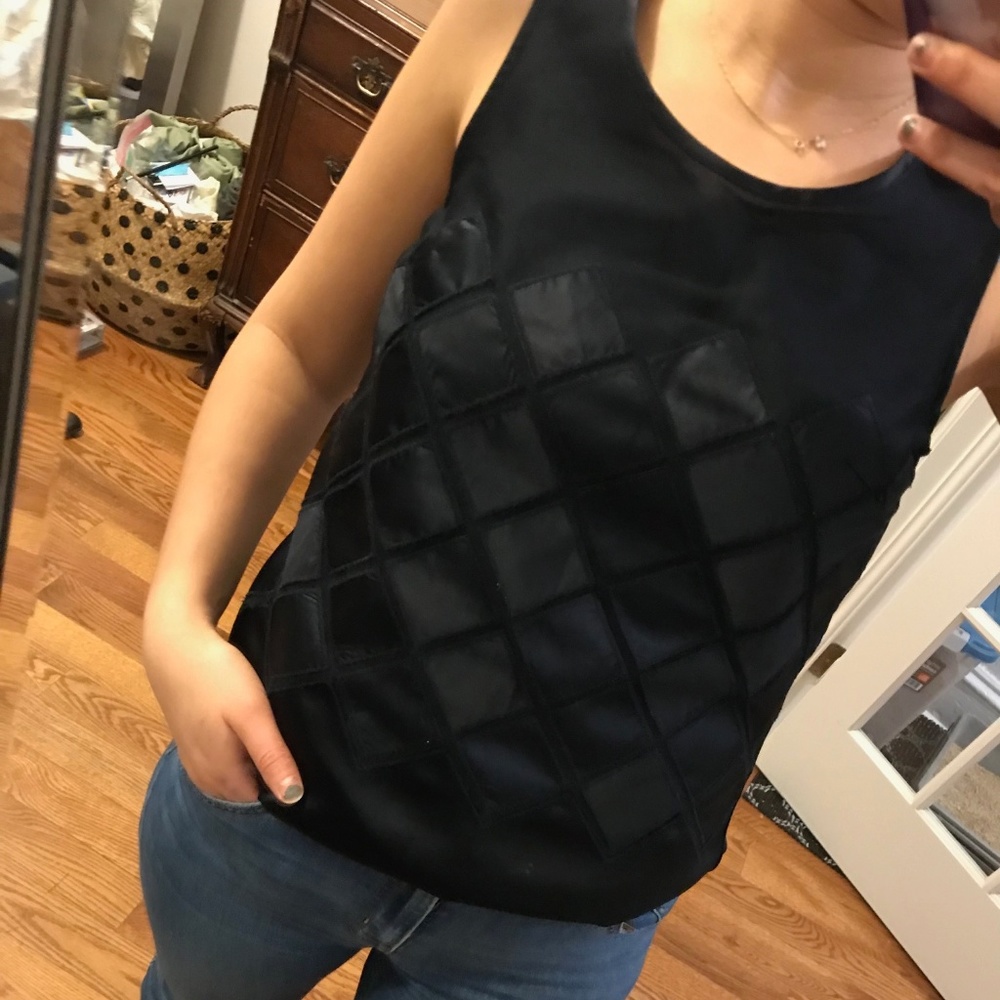 Banana Republic Silk and Mesh Blouse